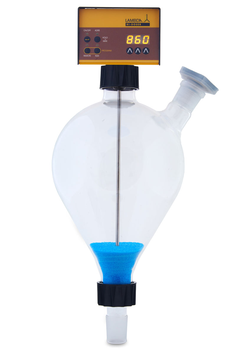 Hi-DOSER unit with ~3 l glass vessel Powder feeding instrument